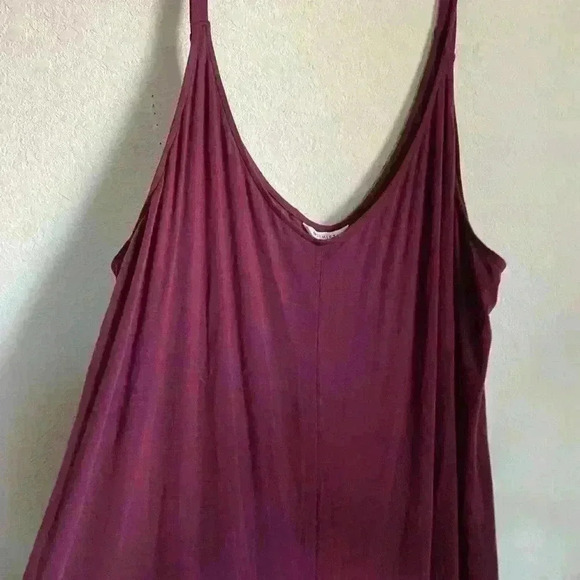 Athleta Burgundy Nighttime Bliss V-Neck Sleep Loungewear Romper Jumpsuit Size 3X - Picture 6 of 12